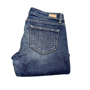 Paige Laurel Canyon Flare Leg Dark Wash Denim Jeans Size 28